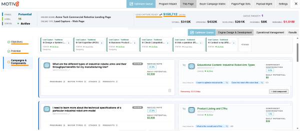Visualization of Smart Suggestions recommending CTA wording and pre-chat survey text